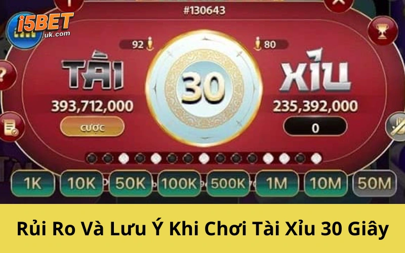 Tài Xỉu 30 Giây: Cách Chơi Và Mẹo Ăn Nhanh Thắng Gọn Rủi Ro Và Lưu Ý Khi Chơi Tài Xỉu 30 Giây